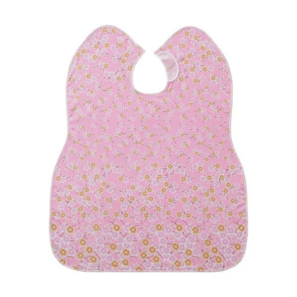 (まとめ)ピジョン 肩までおおえる食事エプロン 花柄 ピンク 1枚【×5セット】 汚れを完全にシャットアウト 肩から足元までカバーする、テーブル 机 にも使える...