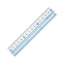 (まとめ) コクヨ 直線定規(まなびすと)(再生PET樹脂製) 15cm ブルー GY-GBA110B 1セット(10本) 【×5セット】 青 見やすい数字と山...