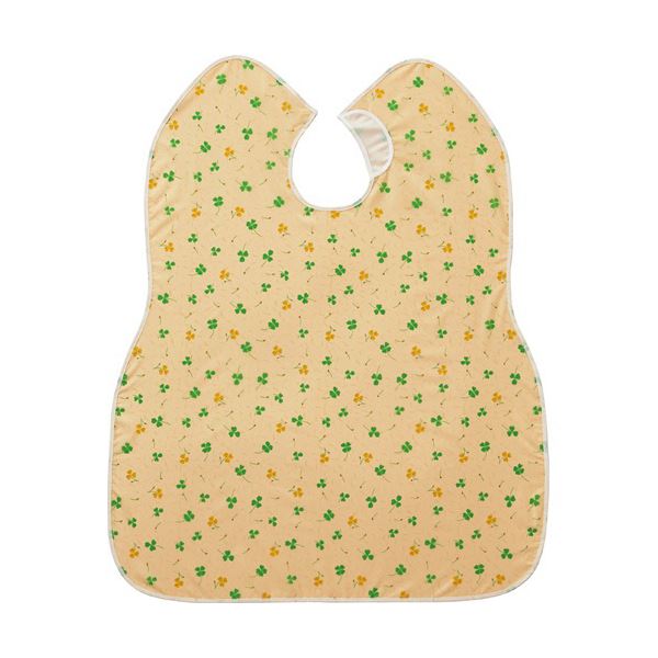 (まとめ)ピジョン 肩までおおえる食事エプロン クローバー 黄 1枚【×5セット】 汚れを完全にシャットアウト 肩から足元までカバーする究極の食事エプロン テー...