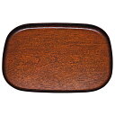 尺3 大寿木目小判盆/トレー 【栃天黒】 390mm×294mm×23mm 日本製 国産 〔和食 レストラン 居酒屋 店舗 お店〕 日本の伝統を味わう至福の木製...