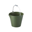 (まとめ)TRUSCO ソフトバケット 14LOD色 TSB-14OD 1個【×10セット】 柔らかなバケツの魅力 14Lのオリーブドラブカラーで、使い勝手も抜...