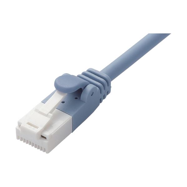 (まとめ) ツメ折れ防止やわらかLANケーブル 配線 Cat6A準拠 ブルー 0.5m LD-GPAYT/BU05 1本 【×10セット】 青 超高速10ギガビット対応 断線防止機能搭載 柔軟性抜群のLANケーブル 配線 最新規格Cat6Aに準拠 鮮やかなブルーで0.5m 信頼の1本 10セットでお得 青