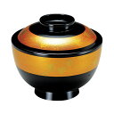 3.8寸 高仙才椀/お椀 【黒金帯波千鳥 TA】 直径110×高さ96(72)mm 日本製 国産 食洗機対応 〔和食 レストラン 店舗 お店〕 飲食店で使える ...