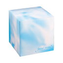 大一紙工 フェイシャルティッシュ サイコロBOX 80組/箱 ブルー 1セット(50箱) 青 省スペースでおしゃれなパウダールームに最適 キューブ型フェイシャル...
