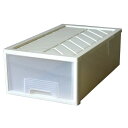 整理 収納 ケース/整理 収納 用品 引出し式1段 ファインテナー浅型3個セット アイボリー 日本製 国産 完成品 乳白色 奥行き60cmの引出し式収納ケース、...