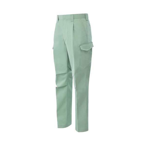 ワンタックカーゴパンツ 制電ソフトツイル アースグリーン ウエスト70cm 【×10セット】 緑 エレクトロソフトツイル カーゴパンツ - 静電気を防ぎ、快適な...