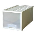 整理 収納 ケース/整理 収納 用品 引出し式1段 ファインテナー深型4個セット アイボリー 日本製 国産 完成品 乳白色 収納のプロが選ぶ 奥行き60cmで使...