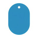 (まとめ) 日本緑十字社 小判札(無地札)スカイブルー 60×40mm スチロール樹脂 200027 1枚 【×100セット】 青 キーホルダーや番号札に最適 ...
