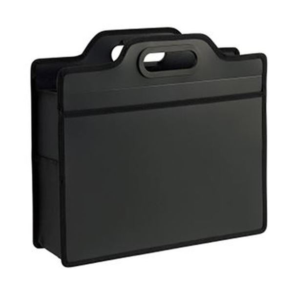 (まとめ)ライオン事務器 オフィス 事務用 キャリングバッグ(ビジカル)タテ330×ヨコ365×厚さ110mm ブラック BK-353B 1セット(5個)【×3...