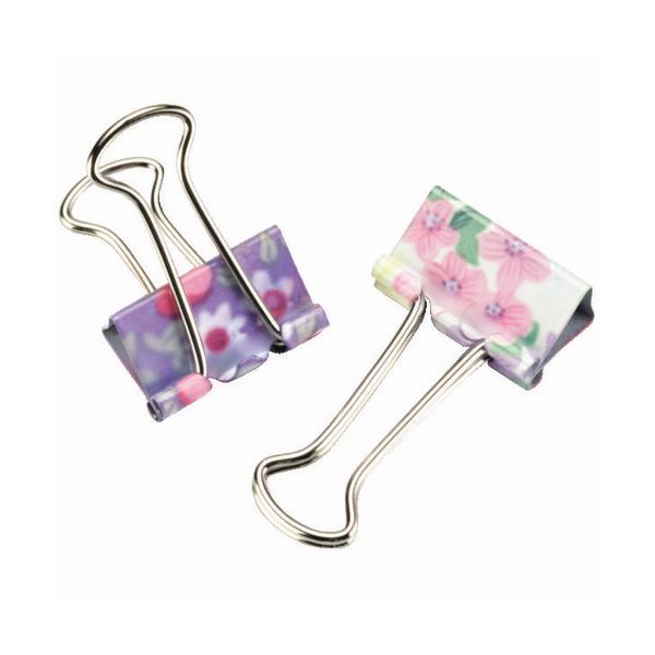 (まとめ) ソニック 花柄ダブルクリップ 小口幅19mm GP-472 1パック(15個) 【×50セット】 ソニックの花柄ダブルクリップで、デスクを華やかに彩...