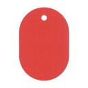 (まとめ) 日本緑十字社 小判札(無地札) 赤60×40mm スチロール樹脂 200024 1枚 【×100セット】 便利なキーホルダーや番号札に最適 日本緑十...