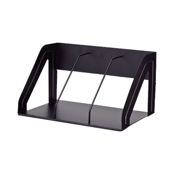 楽天夢の小屋（まとめ） リヒトラブ ブックスタンド 黒 A-7345-24 1台 【×5セット】 整理整頓の達人に贈る、デスク上の秘密兵器 スタイリッシュなブックスタンドで、書籍やファイルを美しく整える 黒い魅力がオフィスを引き立てる リヒトラブのブックスタンド、あなたのデスクを一新する