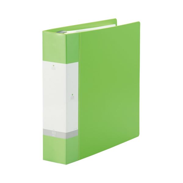 (まとめ) リヒトラブ リクエストクリヤーブック(ポケット交換タイプ) A4タテ 30穴 55+1ポケット付属 背幅65mm 黄緑 G3808-61冊 【×10...