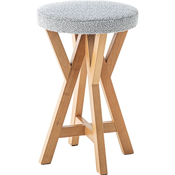 スツール イス バーチェア 椅子 カウンターチェア オットマン 足置き 幅30cm×奥行30cm×高さ45cm ライトグレー 3脚セット 木製 リビング ダイニング インテリア家具 シンプルなデザインの木製スツールセット 快適な座り心地と美しいライトグレーの色合いが魅力 幅30cm×奥