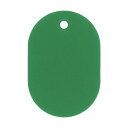 (まとめ) 日本緑十字社 小判札(無地札) 緑60×40mm スチロール樹脂 200022 1枚 【×100セット】 便利なキーホルダーや番号札に最適 日本緑十...