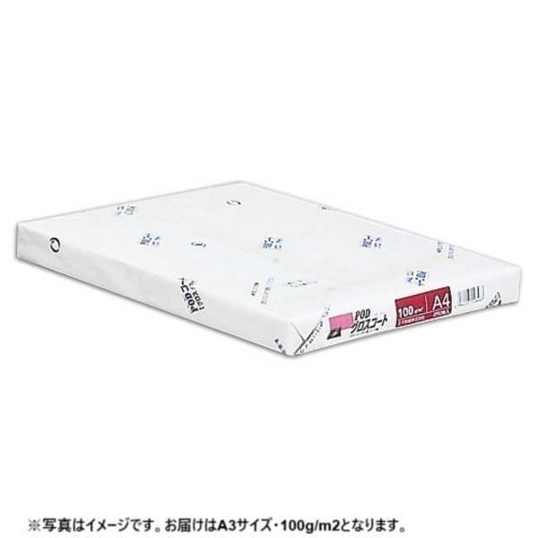 (まとめ) 王子製紙 PODグロスコート100 A3 100g PODGL100-A3 1冊(250枚) 【×5セット】 光沢を纏ったプリンター用紙、レーザープリンターに最適 半光沢紙で高品質な印刷を実現 王子製紙のPODグロスコート100 A3 100g、1冊に250枚 使い勝手も抜群 ×5セットでお得にご提供