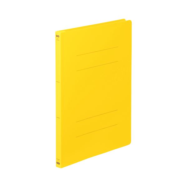 (まとめ) TANOSEE フラットファイル(PP) A4タテ 150枚収容 背幅17mm イエロー 1セット(25冊:5冊×5パック) 【×5セット】 黄 鮮...