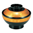 4寸 仙才椀/お椀 【黒金帯波千鳥 TA】 直径120×高さ90(63)mm 日本製 国産 食洗機対応 〔和食 レストラン 店舗 お店〕 飲食店で使える 食器洗...