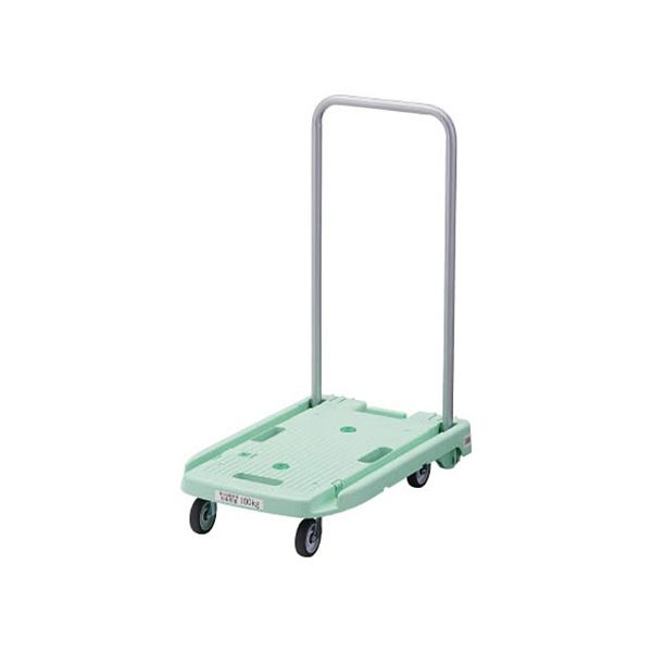 TRUSCO 小型樹脂台車 こまわり君 省音G車輪 600mm×390mm グリーン MP-6039N2-GN 1台 完成品 緑 革新的..