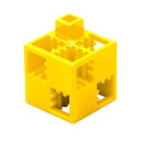 (まとめ)Artecブロック 基本四角 100P 黄【×3セット】 無限の創造力を解き放つ 色とりどりの四角いアーティストブロック100個セット