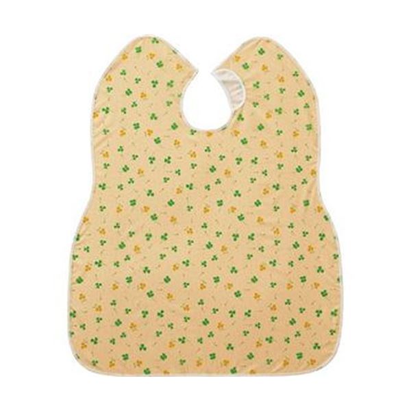 (まとめ)ピジョン 肩までおおえる食事エプロン クローバー 黄 1枚【×10セット】 汚れを完全にシャットアウト 食事もテーブル 机 も守る至高の肩までおおえる...