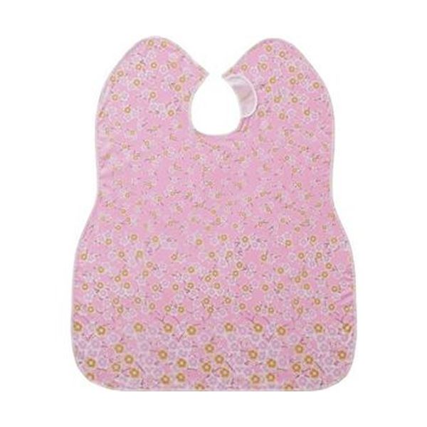 (まとめ)ピジョン 肩までおおえる食事エプロン 花柄 ピンク 1枚【×10セット】 汚れを完全にシャットアウト 肩から足元までカバーする、テーブル 机 にも使え...