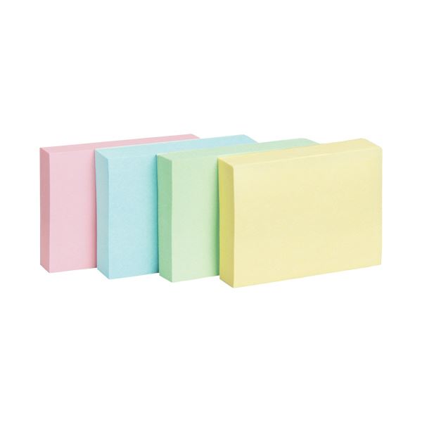 (まとめ)TANOSEE ふせん 38×50mm 4色混色 1パック(20冊)【×3セット】 メモの達人になる 色とりどりのTANOSEE ふせんでアイデアをま...
