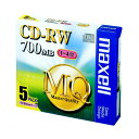 (まとめ) マクセル データ用CD-RW 700MB 4倍速 ブランドシルバー 5mmスリムケース CDRW80MQ.S1P5S 1パック(5枚) 【×10セッ...