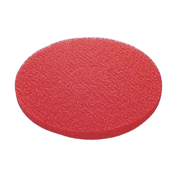 (まとめ)山崎産業(ポリシャー用パッド)51ラインフロアパッド9赤(保守用) E-17-9-R 1パック(5枚)【×3セット】 床を美しく輝かせる 業務用フロア...