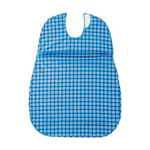 (まとめ)オオサキメディカル プラスハートこぼれにくい食事用エプロン サイドタック ブルー 73744 1枚【×10セット】 青 こぼれない食事用エプロン、食べ...