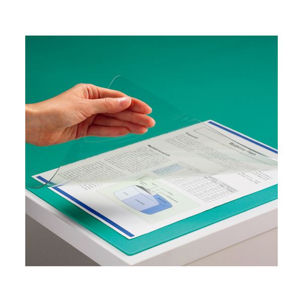 (まとめ) TANOSEE PVCデスク (テーブル 机) マット シングル 600×450mm 1枚 【×10セット】 オフィス 事務用 ワークを快適に 広々...