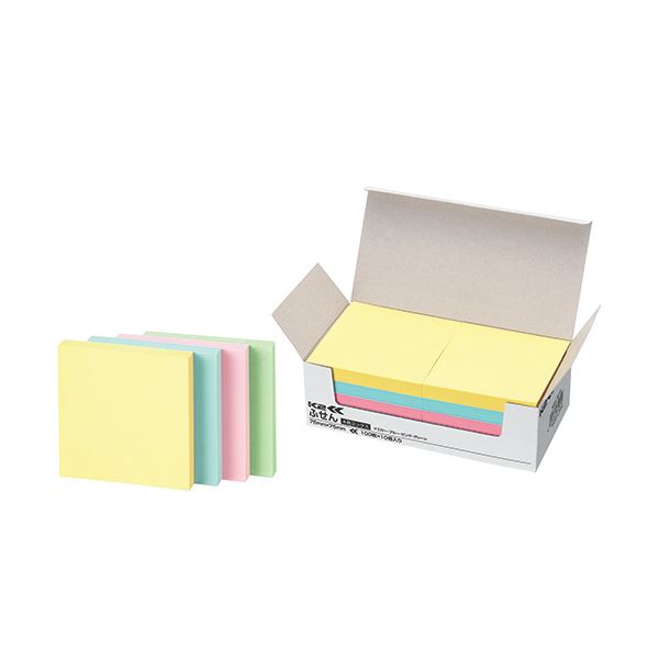 (まとめ) コクヨ ふせん(K2) 75×75mm4色ミックス K2メ-7575 1パック(10冊) 【×10セット】 コクヨのふせん10冊セット 4色ミックス...