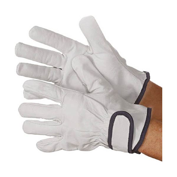 (まとめ) シモン 牛本革 レザー 手袋 723P 白 M 4130180 1双 【×3セット】 指先の縫い目なし、切れにくい シモン 牛本革 レザー 手袋 723P 白 M 4130180 1双【×3セット】