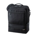 (まとめ)3WAYビジネスバッグ(縦型・通勤用) 15.6インチワイド対応 ブラック BAG-3WAY23BK 1個【×3セット】 黒 ビジネスマンに最適 多機...