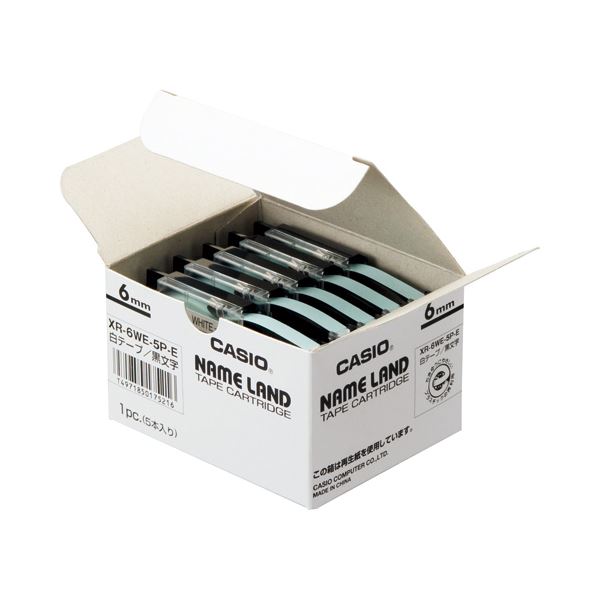 (ޤȤ˥ CASIO ͡ NAME LAND ɥơ 6mm8m /ʸ XR-6WE-5P-E 1ѥ...