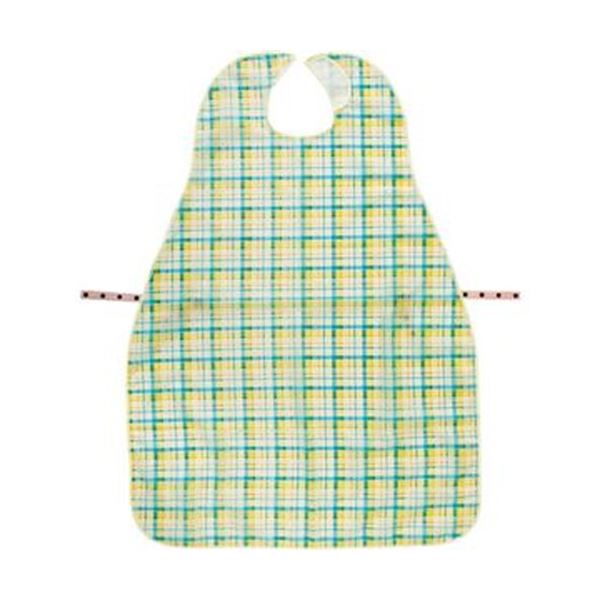 (まとめ)ピジョン ハビナース車いす・食卓いす用こぼさない食事エプロン チェック柄 1枚【×10セット】 食べこぼしによる座面の汚れを防止 車いす・食卓いす用こ...