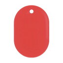 (まとめ) 日本緑十字社 小判札(無地札) 赤45×30mm スチロール樹脂 200014 1枚 【×100セット】 便利なキーホルダーや番号札に最適 日本緑十...