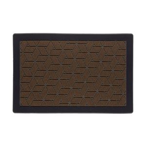 【6個セット】 玄関マット/ドアマット 【M 網代柄】 約幅90×奥行60×厚み0.9cm 〔エントランス 入口 店舗 お店 オフィス 事務用 〕 和風のお出迎えを演出する玄関マットセット 6個セットでお得にご提供 約90cm×60cm×0.9cmの厚みで、エントランスや店舗に最適 泥落としに