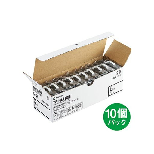 キングジム テプラ PROテープカートリッジ 6mm 白/黒文字 エコパック SS6K-10PN 1セット(30個:10個×3パック) 鮮やかな白黒文字の6mm幅テープが30個入ったエコパックのPROテープカートリッジ 経済的で便利なSS6K-10PNはプロフェッショナルに選ばれる信頼の逸品 キングジム テプラ PROテープカートリッジ 6mm 白/黒文字 エコパック SS6K-10PN 1セット(30個:10個×3パック) 鮮やかな白黒文字の6mm幅テープが30個入ったエコパックのPROテープカートリッジ 経済的で便利なSS6K-10PNはプロフェッショナルに選ばれる信頼の逸品