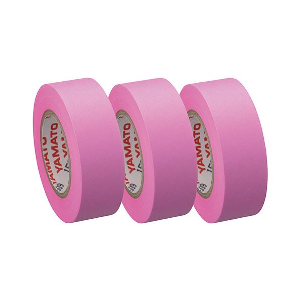 (まとめ) ヤマト メモック ロールテープつめかえ用 15mm幅 ローズ RK-15H-RO 1パック(3巻) 【×30セット】 自由自在にカットして、効率的に...
