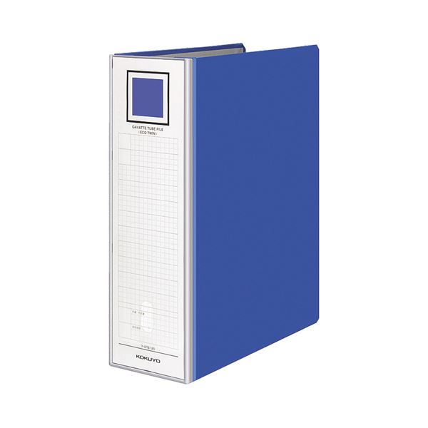 (まとめ) コクヨ ガバットチューブファイル(エコツイン) A4タテ 800〜1200枚収容 背幅95〜135mm 青 フ-GT6120B 1冊 【×10セット...
