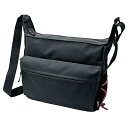 ショルダーバッグ カバン 15L ブラック ショルダーベルト 長さ調節可 オープンメッシュポケット付き ワンショルダーバック 黒 黒い15リットルの容量を持つワ...