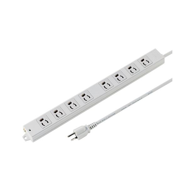 工事物件タップ TAP-K8-10 パワフル8口コンセント付き、超ロング10mコードと磁石搭載 工事現場でも安心 安全 の電源タップ