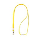 (まとめ) ライオン事務器 名札用ストラップイエロー N-7P 1本 【×50セット】 黄 便利な回転式クリップ付き ポケットや襟に簡単取り付け 名札用ストラッ...