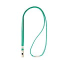 (まとめ) ライオン事務器 名札用ストラップグリーン N-7P 1本 【×50セット】 緑 便利な回転式クリップ付き ポケットや襟に簡単取り付け 名札用ストラッ...