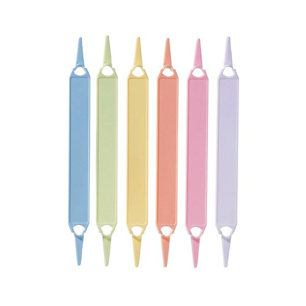 (まとめ)デビカ ペーパーファスナー足間隔80mm 約25枚収容 5色 060222 1セット(1000本:各色200本)【×3セット】 簡単ファイリング 2穴...