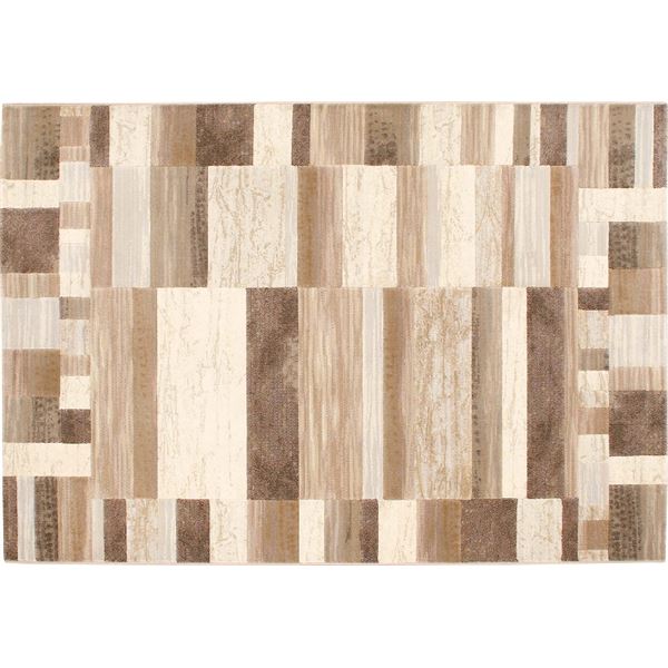 防炎 ラグマット じゅうたん 敷き物 /絨毯 【約200×250cm ベージュ】 ホットカーペット対応 ベルギー製 ウィルトン ピアソン プレーベル 3287/BE 遊び毛を抑え、洗練されたデザインのラグマット モダンで防炎性も備えた、ベージュカラーの200×250cmサイズ ホットカーペッ