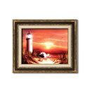 〔 額装品 〕 世界の名画 ダークブラウンアンティーク レトロ ヴィンテージ 額 F6 アラン・ギアナ絵画額「グッドデイ」 フレーム 額縁 額 茶 深み溢れるブ...