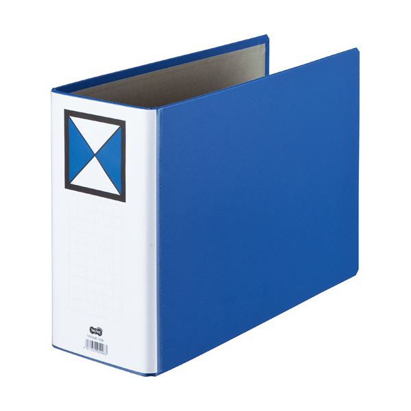 TANOSEE 両開きパイプ式ファイルA4ヨコ 1000枚収容 100mmとじ 背幅116mm 青 1セット(30冊) 使い勝手抜群 便利な両開きパイプ式ファイ...