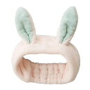 (まとめ) ヘアバンド 【ウサギ】 マイクロファイバー 最高の手触り タオル使用 吸水アニマル 『carari zooie』 【×48個セット】 魅惑のヘアーバ...